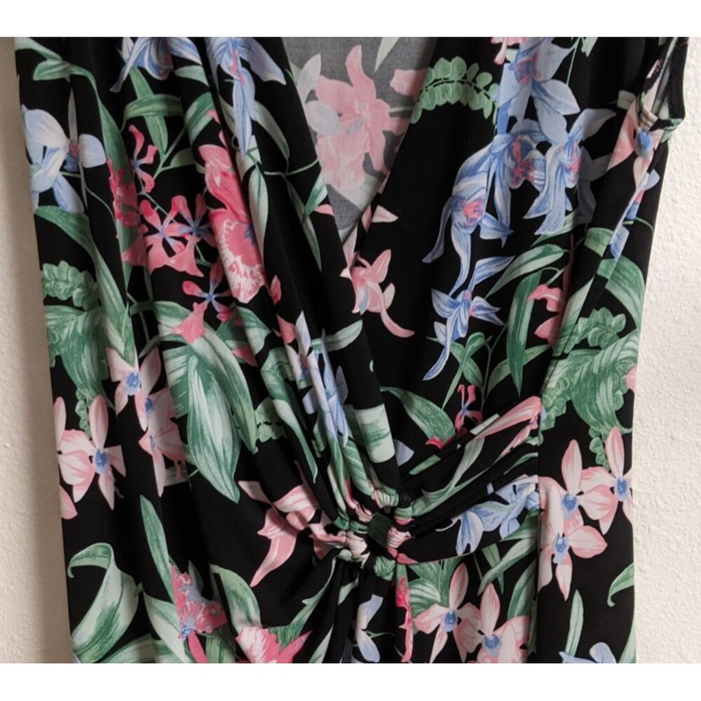 Tommy Bahama Women's Orchid Isle Faux Wrap Dress Tropical Classic Vacation Large - Picture 4 of 16